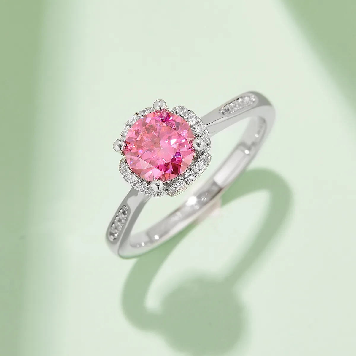 Micro-Pavé Graceful Years S925 White-Gold-Plated Silver Moissanite Wedding Band Women's Ring 1ct D