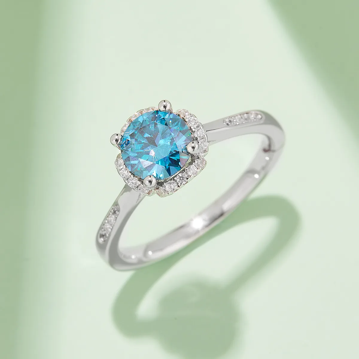 Micro-Pavé Graceful Years S925 White-Gold-Plated Silver Moissanite Wedding Band Women's Ring 1ct D
