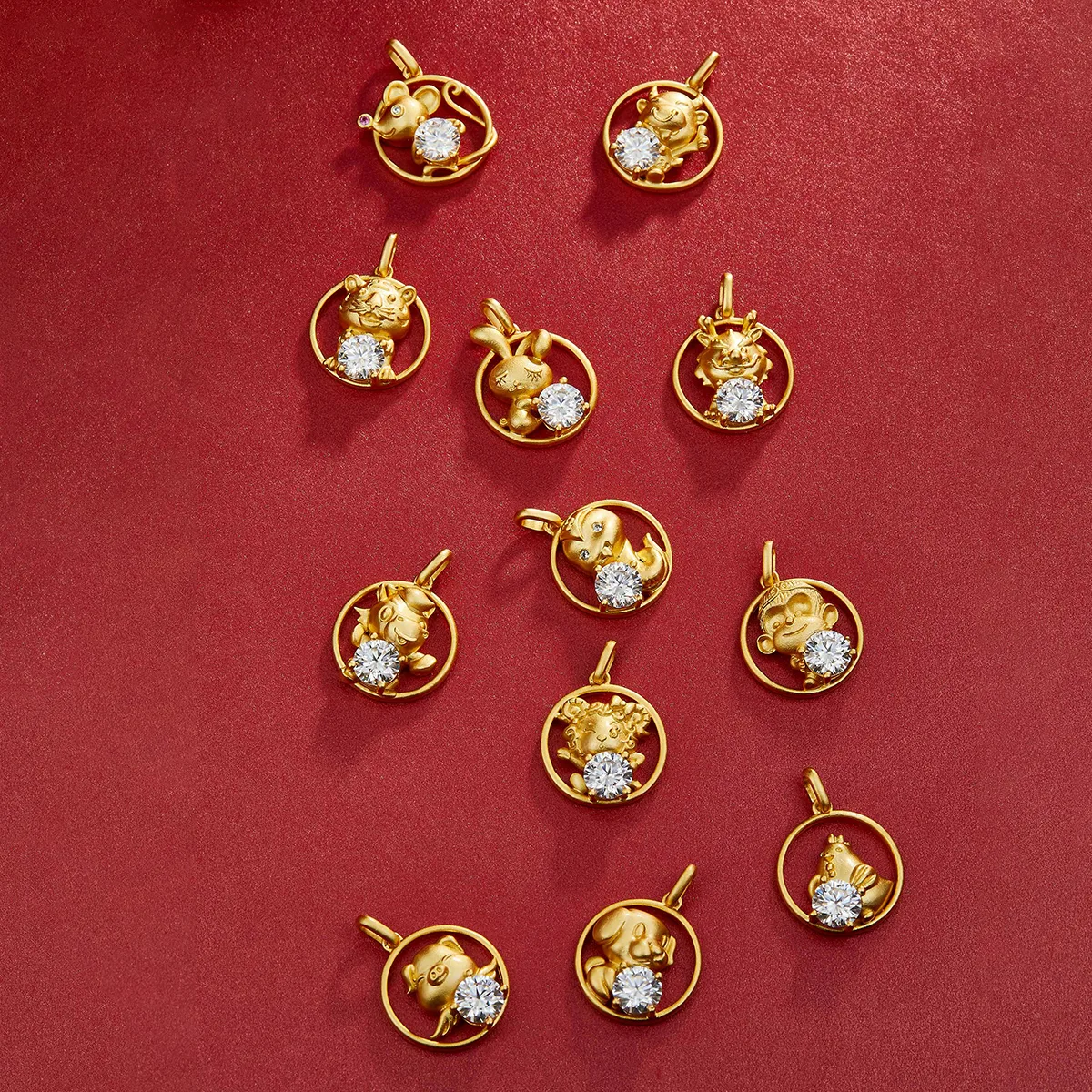 Chinese Zodiac Series Rabbit Moissanite Necklace 1.0ct