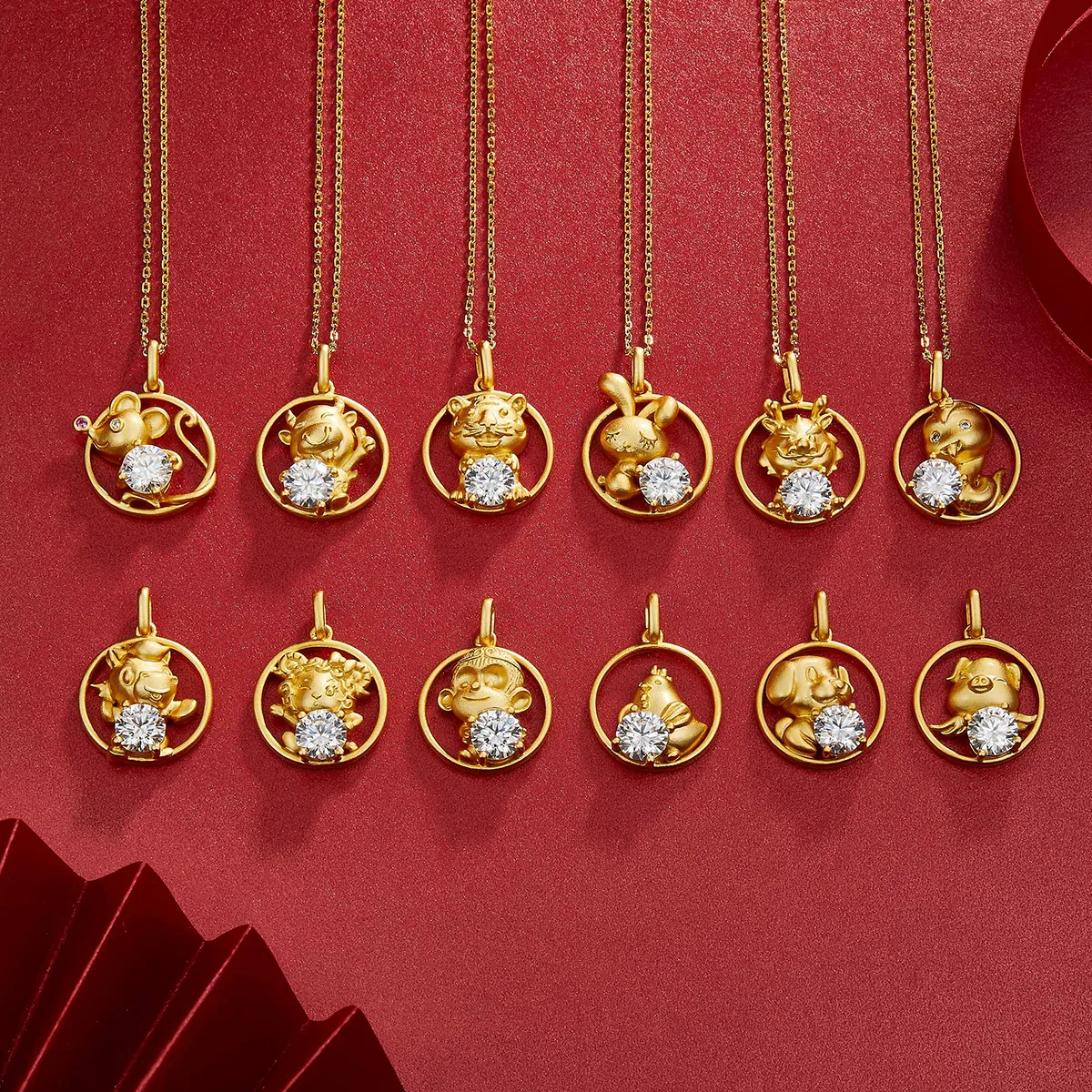 Chinese Zodiac Series Horse Moissanite Necklace 1.0ct