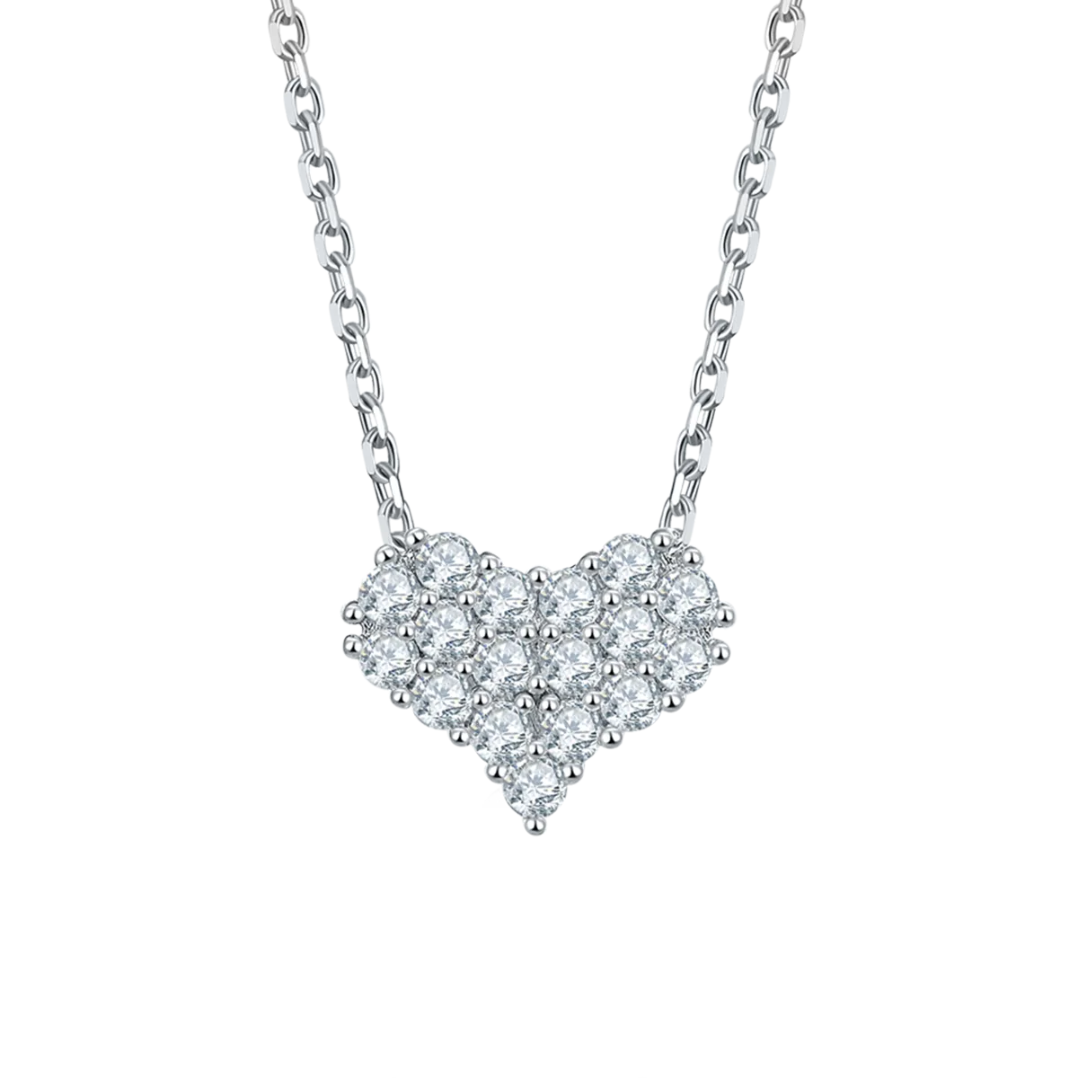 Moissanite Pendant Stud Earrings Bracelet Jewelry Set