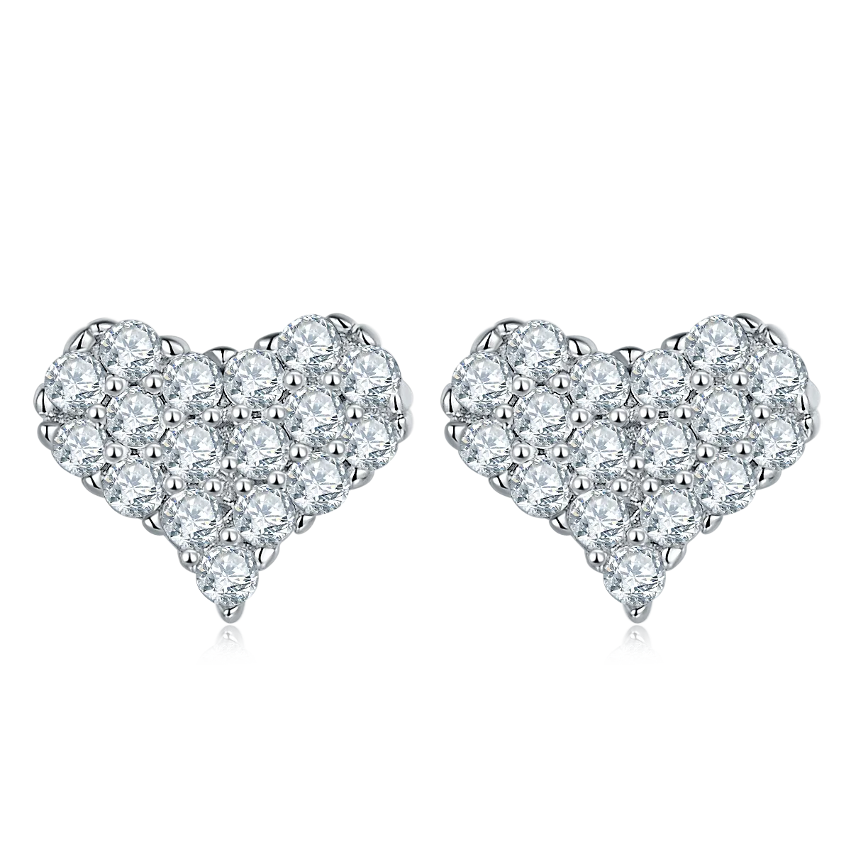 Moissanite Pendant Stud Earrings Bracelet Jewelry Set