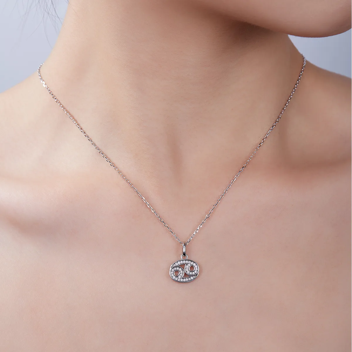 Zodiac Signs Series Cancer Moissanite Necklace