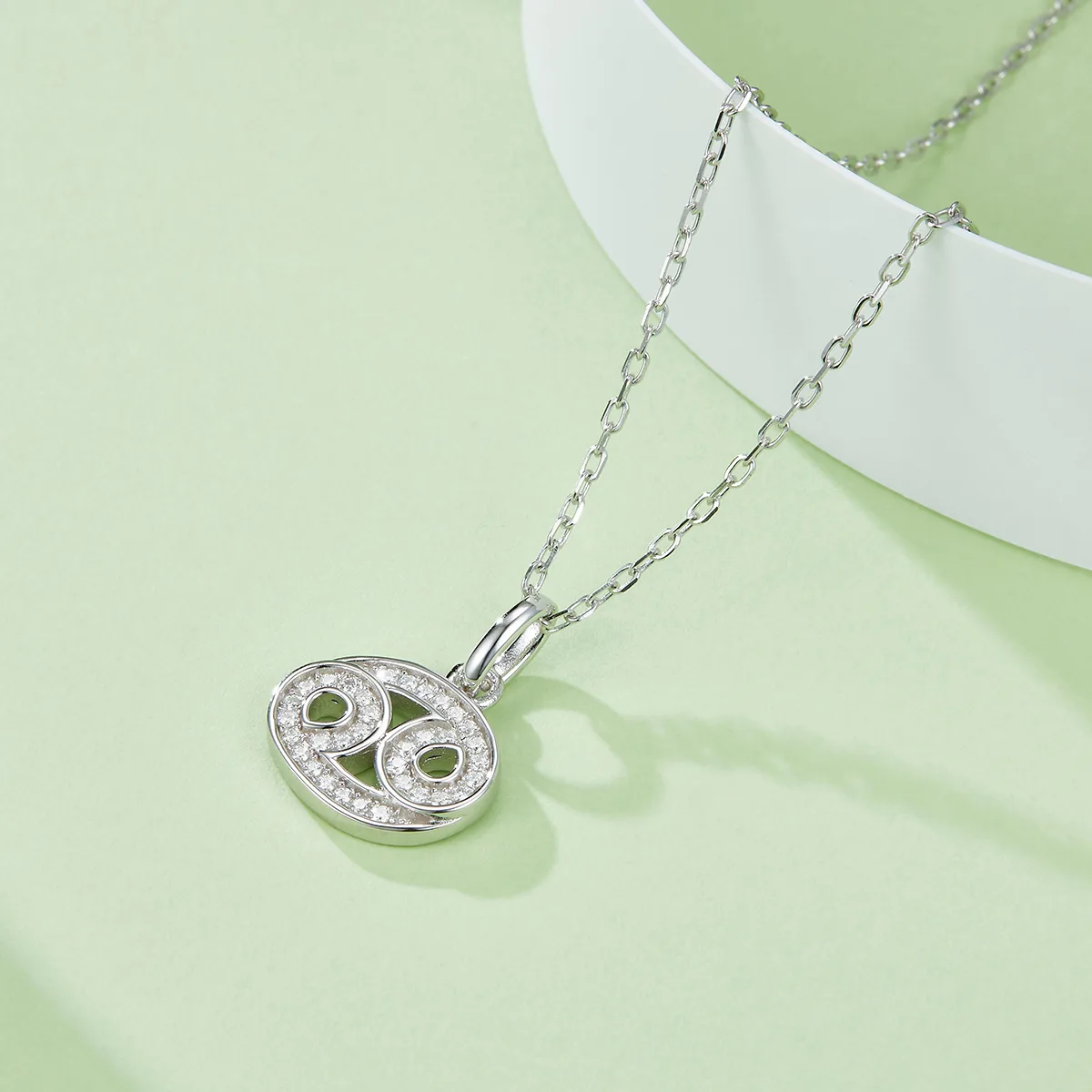 Zodiac Signs Series Cancer Moissanite Necklace