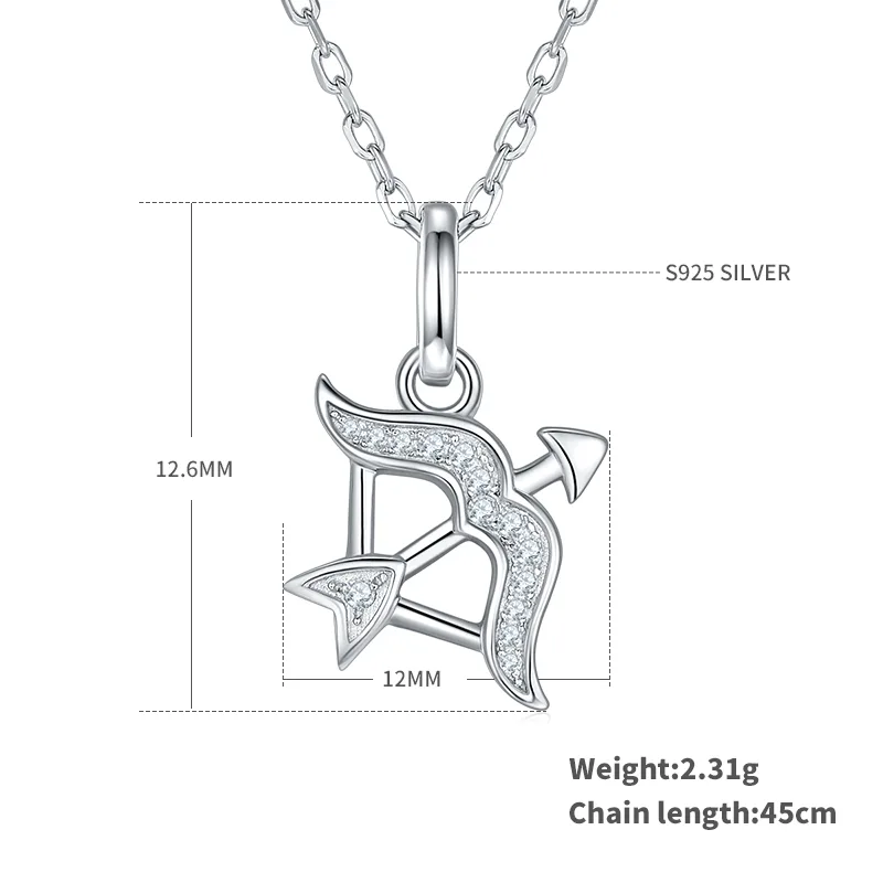 Zodiac Signs Series Sagittarius Moissanite Necklace
