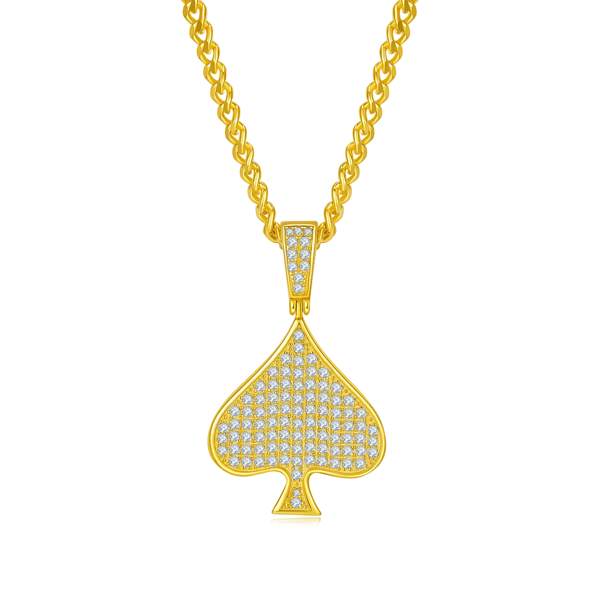 Black Hip-Hop Necklace S925 Silver Pendant Moissanite Melee D 0.78CT