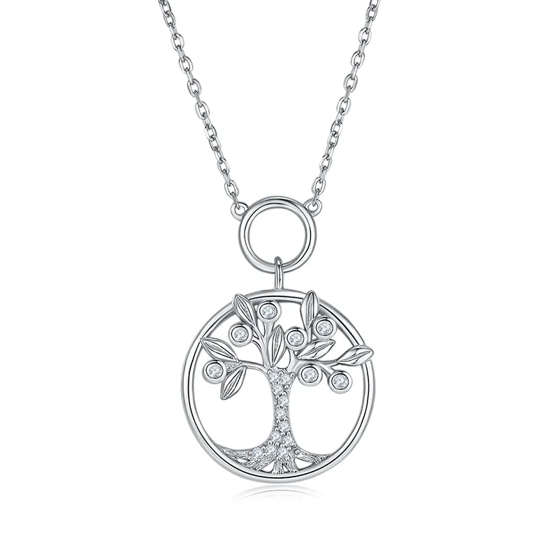 S925 Silver Moissanite Necklace D VVS0.11ct