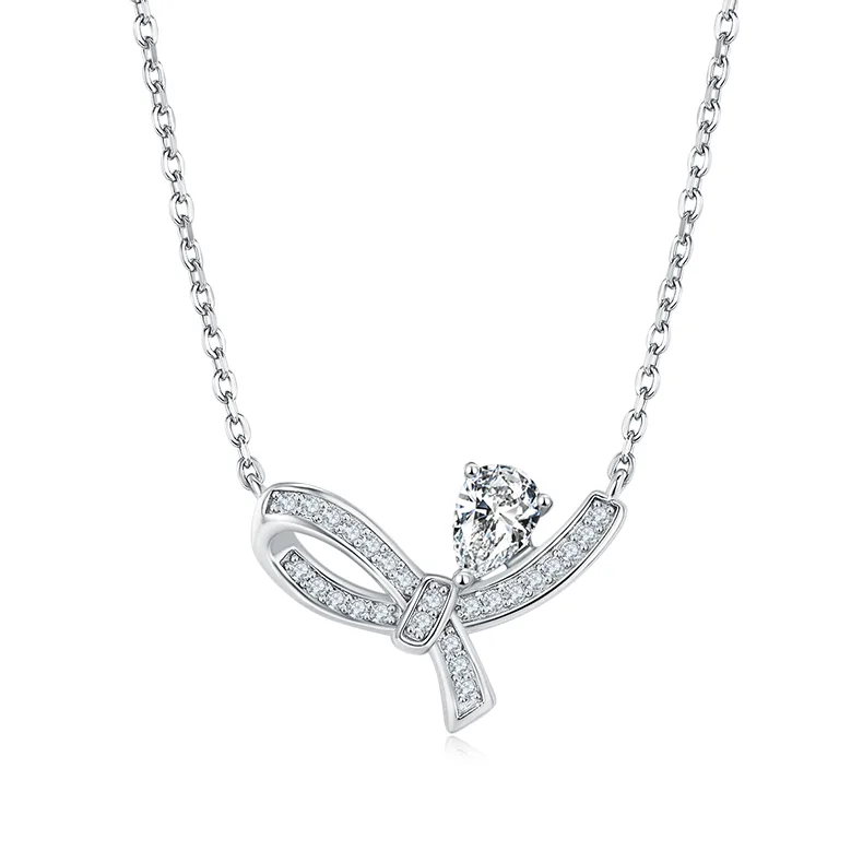 Butterfly S925 Silver Moissanite Necklace D VVS
