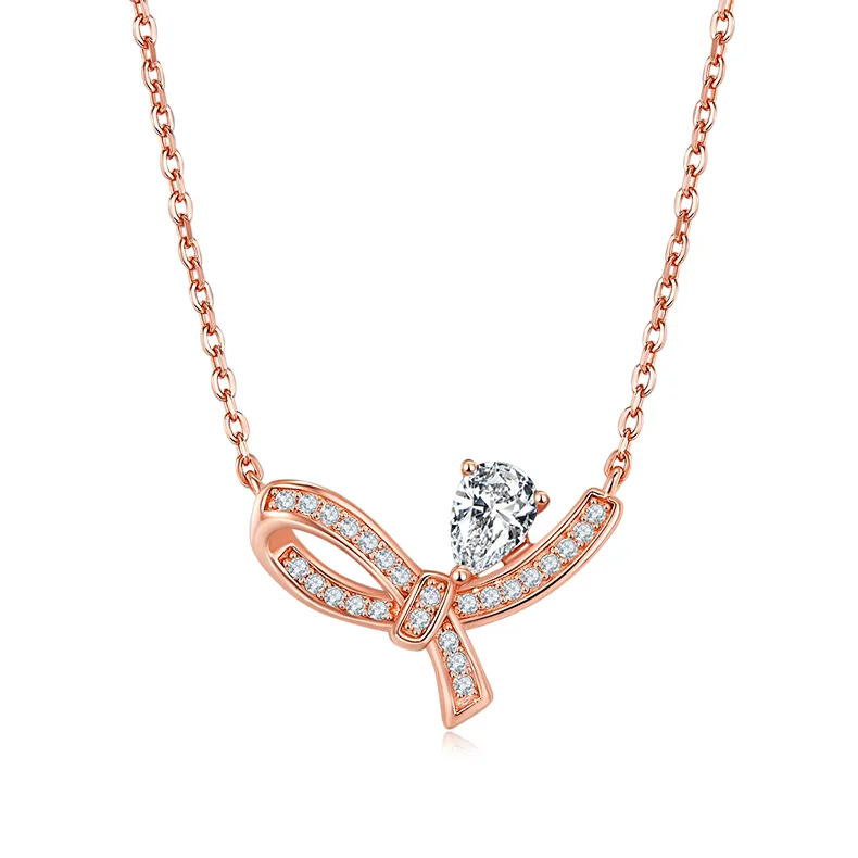 Butterfly S925 Silver Moissanite Necklace D VVS