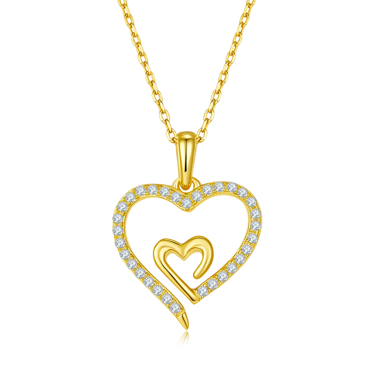 Core Heart Pendant S925 Silver Moissanite Melee D 0.32CT