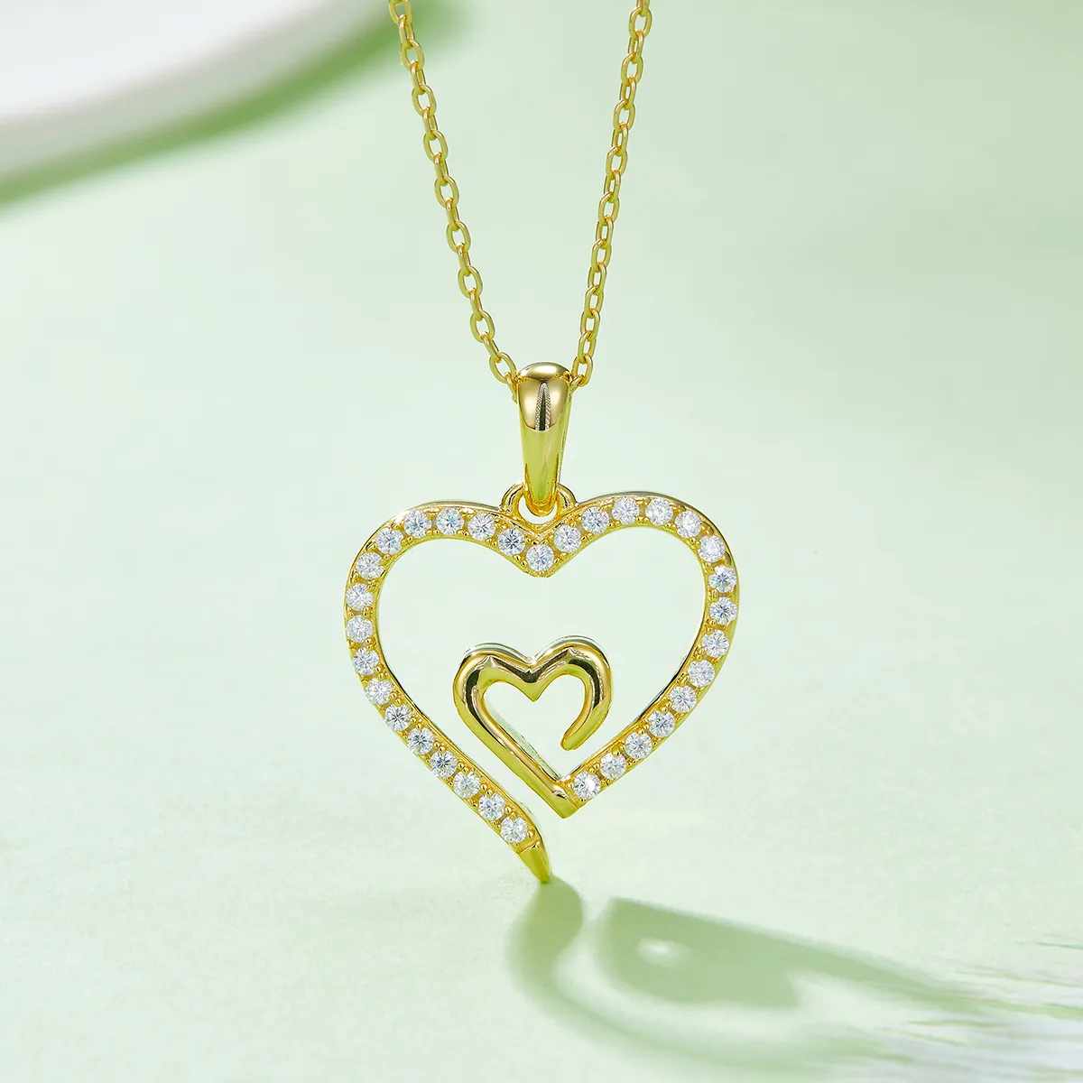 Core Heart Pendant S925 Silver Moissanite Melee D 0.32CT