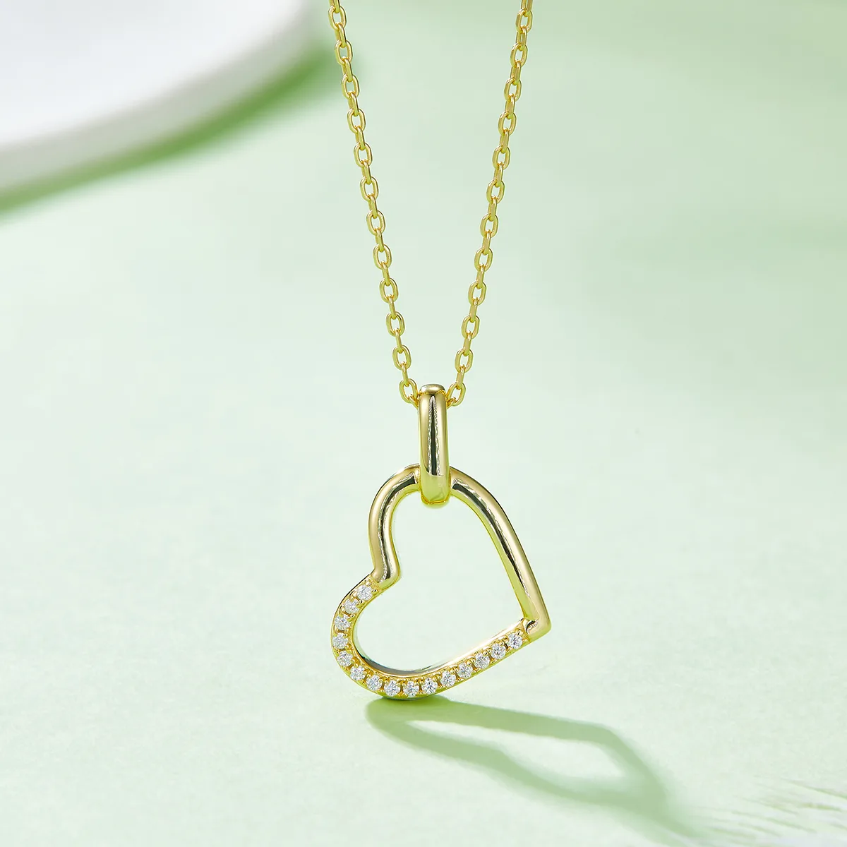 Core Heart Pendant S925 Silver Moissanite Melee D 0.1CT - K029A