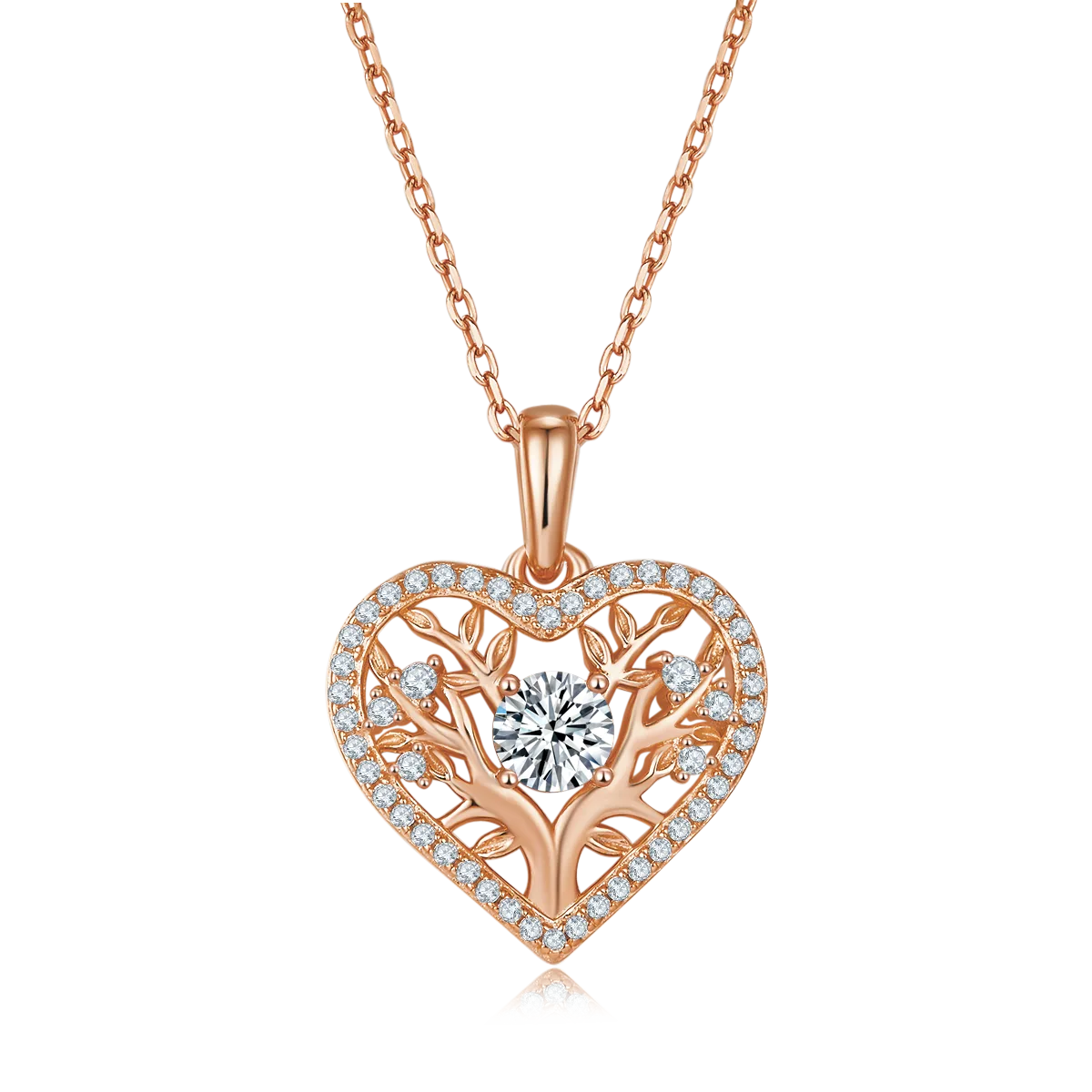 Heart Pendant S925 Silver Moissanite Melee D 0.78CT