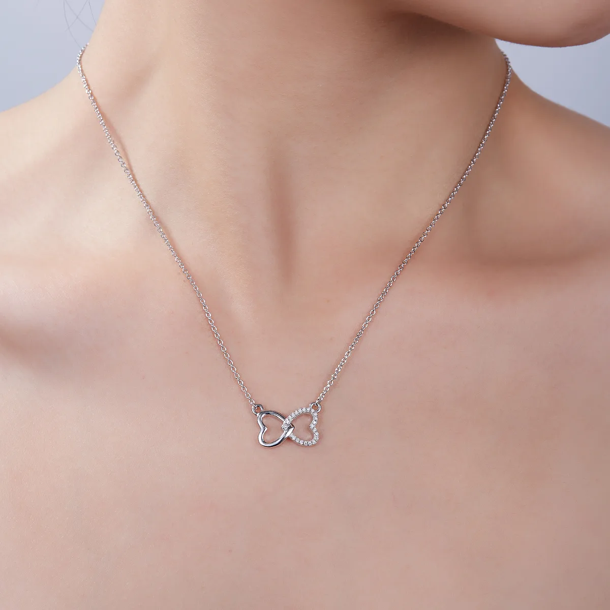 Core Heart Pendant S925 Silver Moissanite Melee D 0.1CT