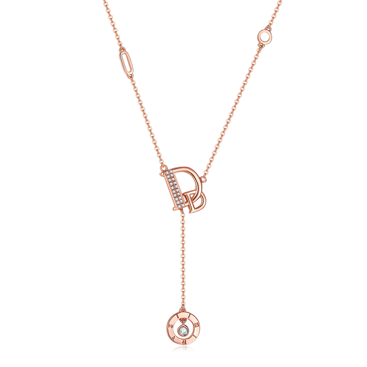 D Letter S925 Silver Moissanite Necklace D VVS - XR04O