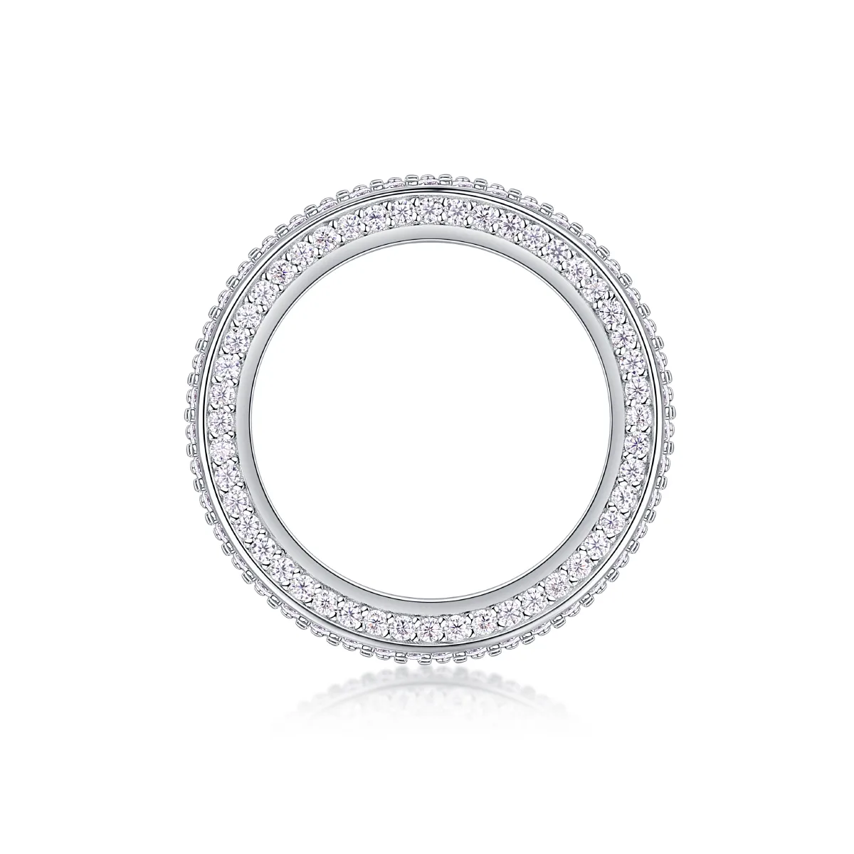 R13409 S925 Silver 18K White Gold Confession Ring Women