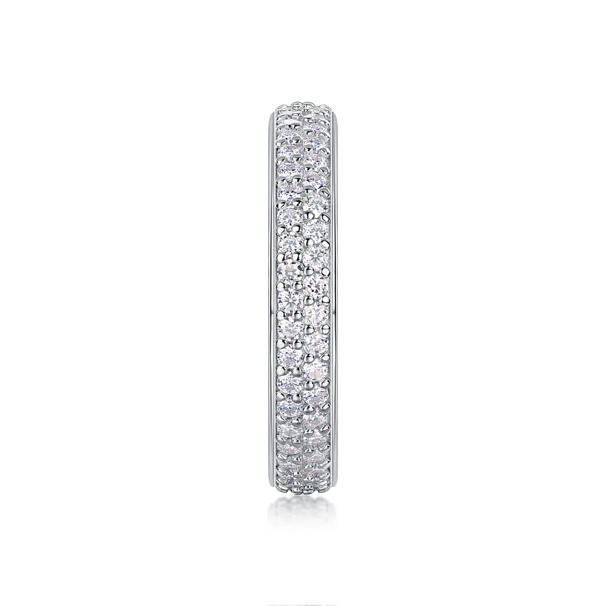 R13409 S925 Silver 18K White Gold Confession Ring Women