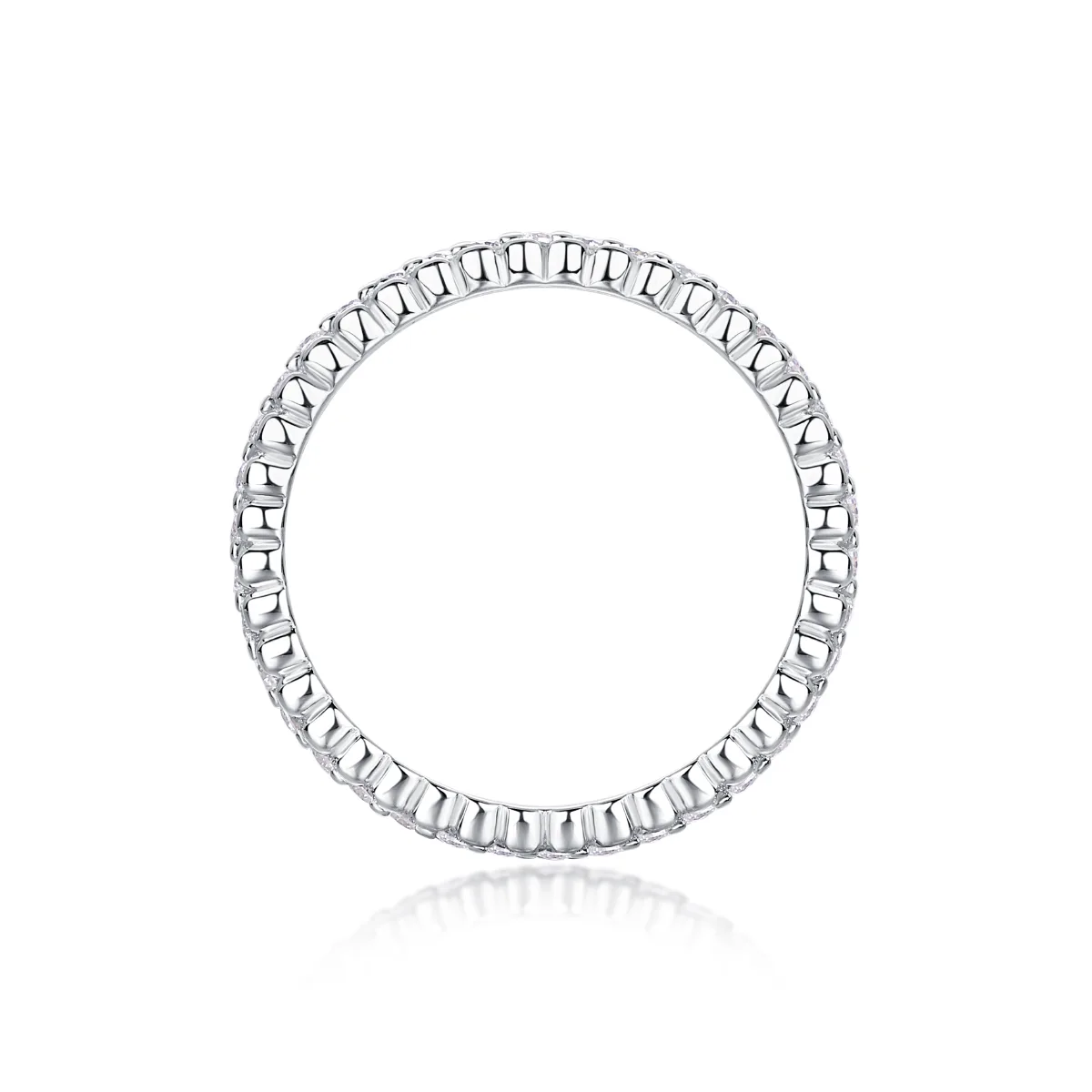 R13318 S925 Silver 18K White Gold Proposal Ring Women's Ring Moissanite Melee 0.6CT