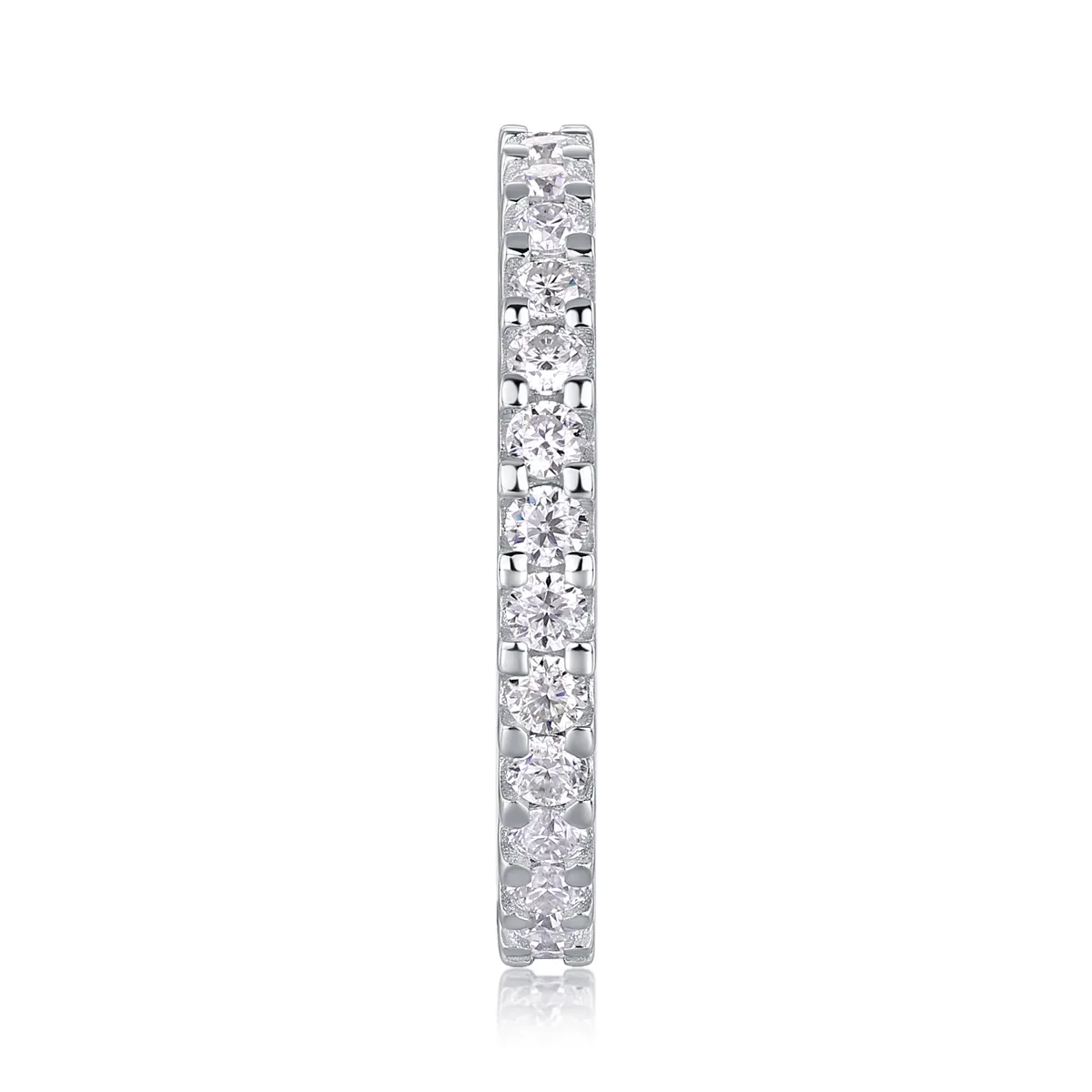 R13147 S925 Silver 18K White Gold Promise Ring Women's Ring Moissanite 0.9CT