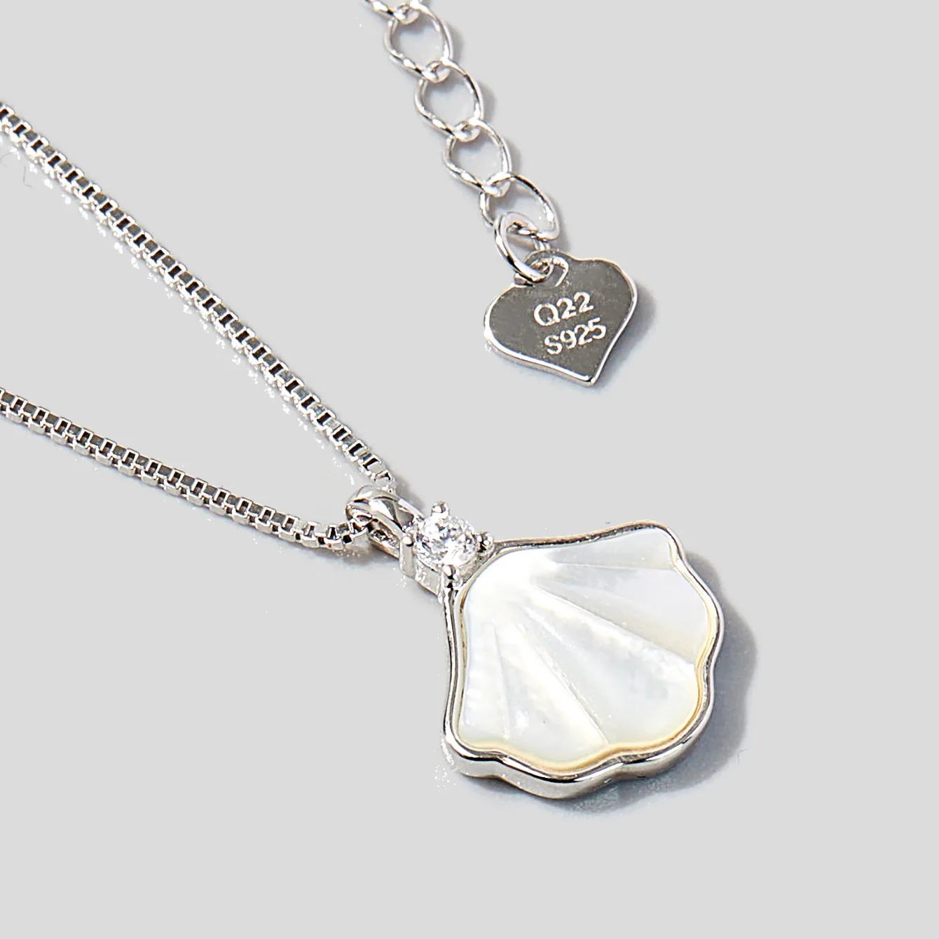 NS01321A1 S925 White-Gold-Plated Silver Necklace Collarbone Chain