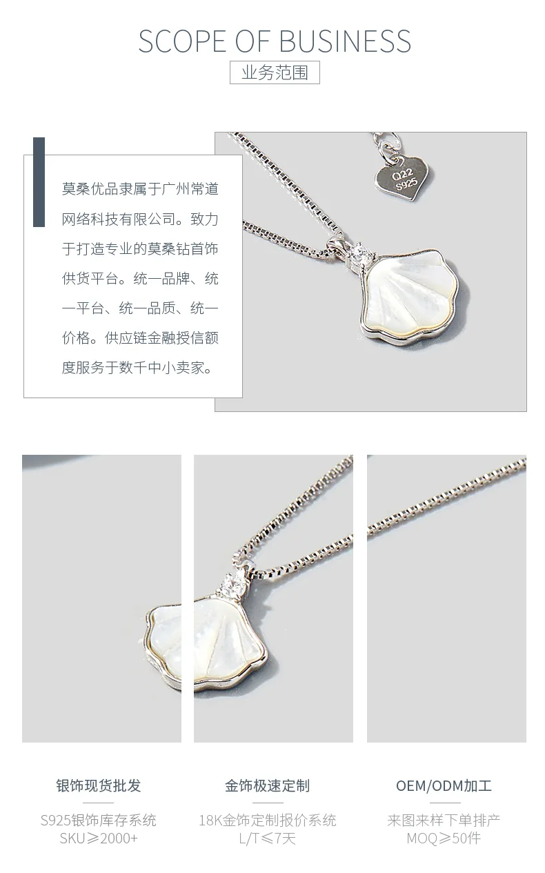 NS01321A1 S925 White-Gold-Plated Silver Necklace Collarbone Chain detail 3
