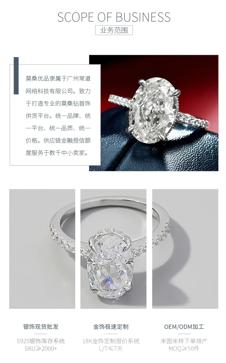 RS02672A1 S925 White-Gold-Plated Silver High-Carbon Diamond Confession Ring Ice-