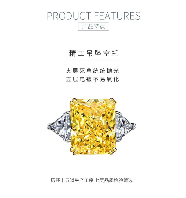 RS02657A2 S925 White-Gold-Plated Silver High-Carbon Diamond Confession Ring Ice-