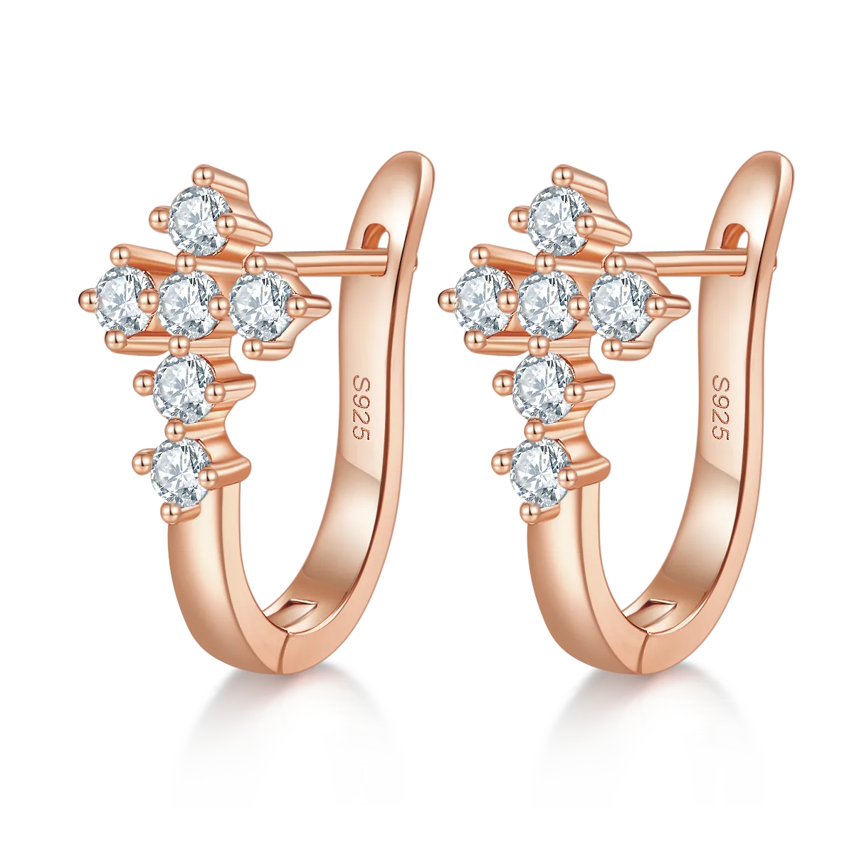 Earrings S925 Silver Moissanite Melee D 0.72CT
