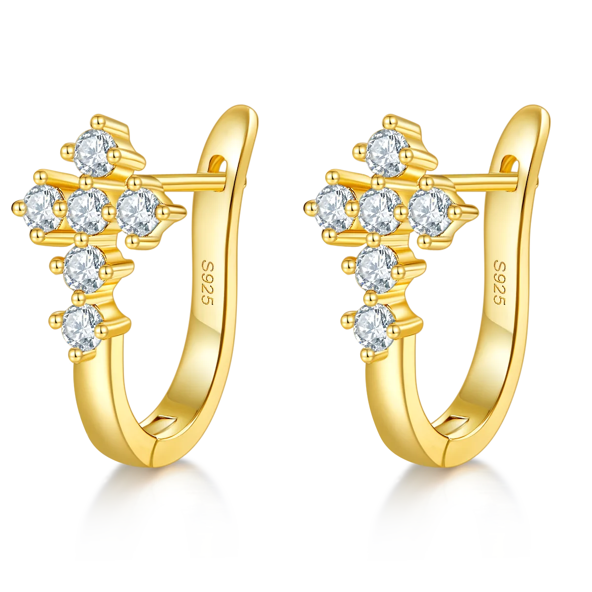 Earrings S925 Silver Moissanite Melee D 0.72CT