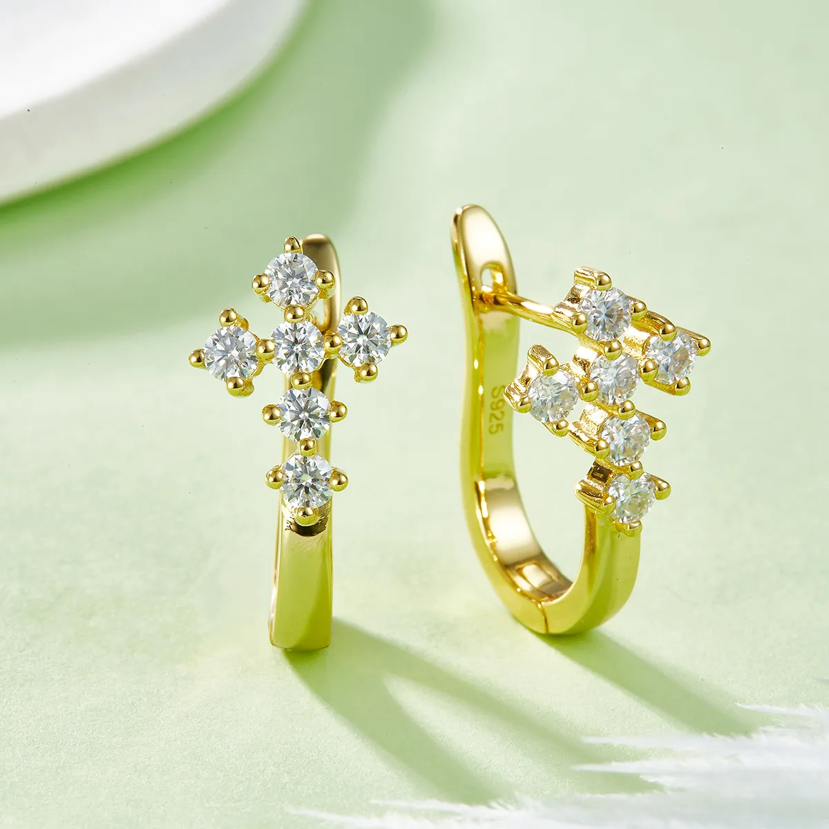 Earrings S925 Silver Moissanite Melee D 0.72CT