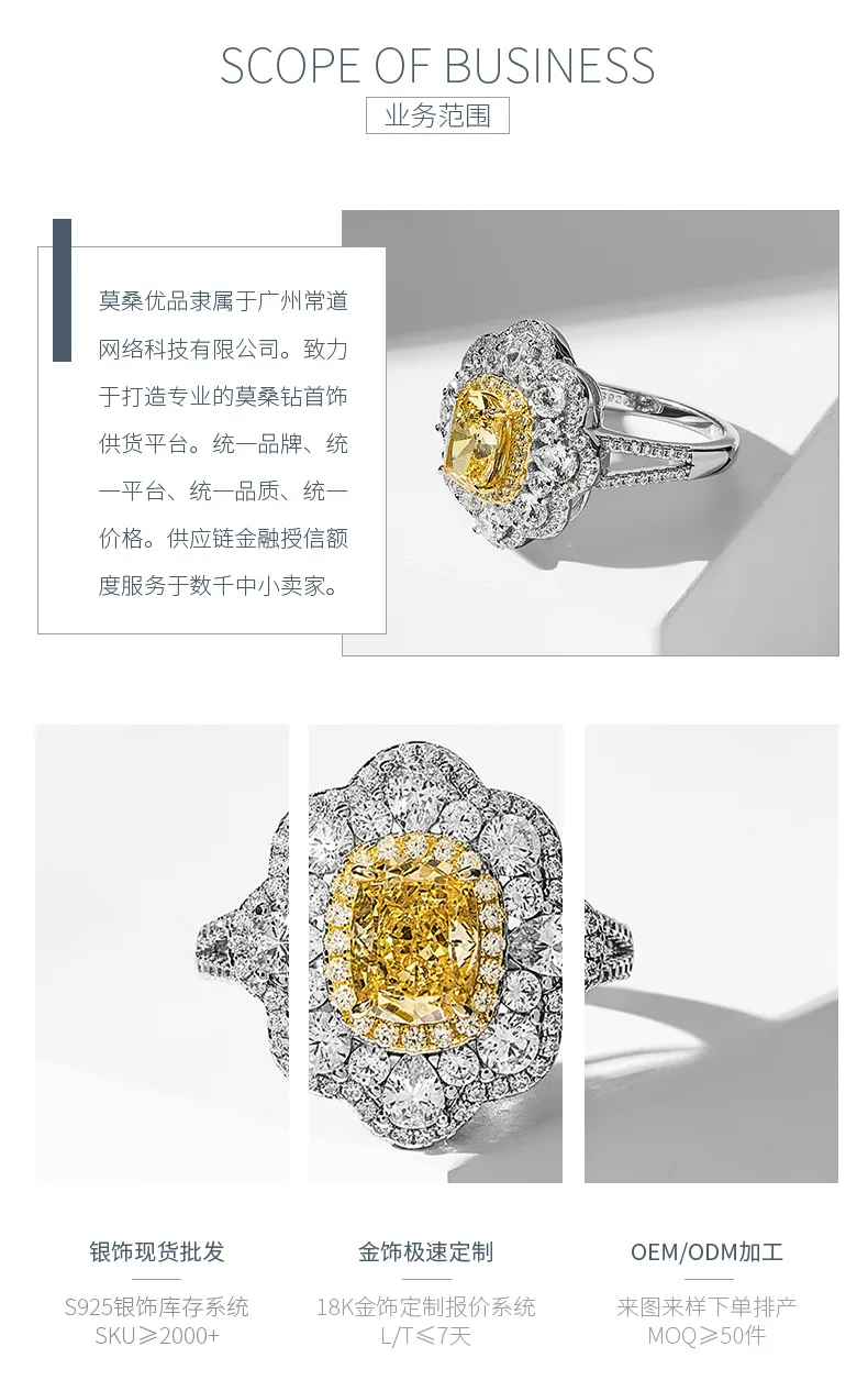 RS02669A1 S925 White-Gold-Plated Silver High-Carbon Diamond Confession Ring Ice-