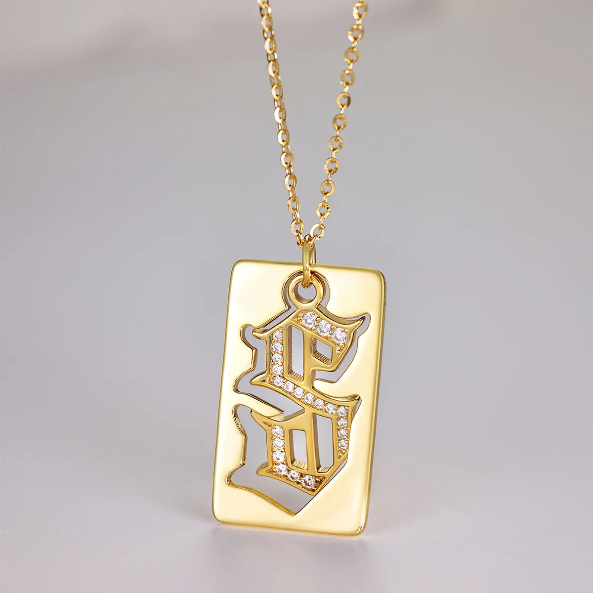 MP0012 S925 Silver 18K Yellow Gold Moissanite Pendant 0.17CT