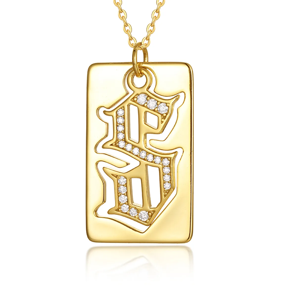 MP0012 S925 Silver 18K Yellow Gold Moissanite Pendant 0.17CT