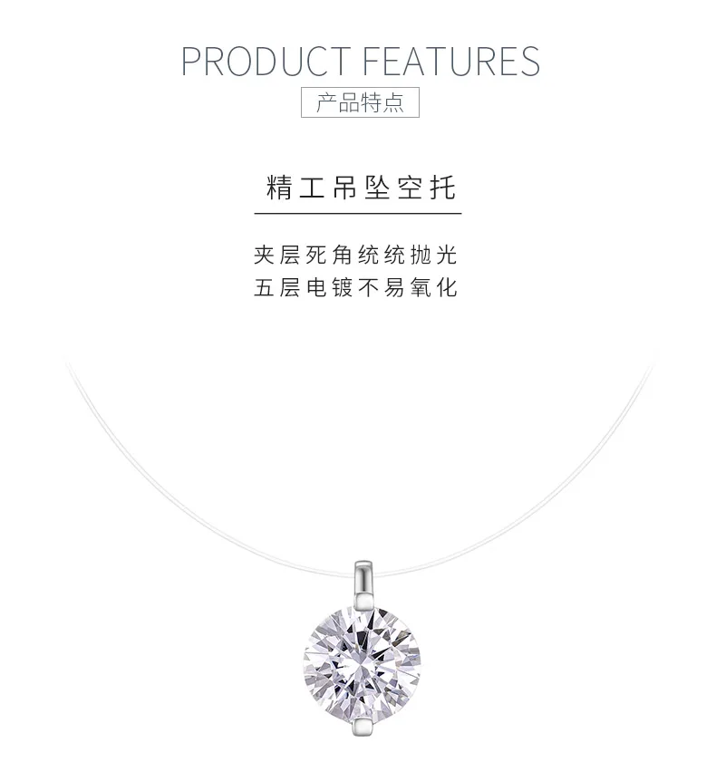 N15834 S925 Silver 18K White Gold Minimalist Invisible Ultra-Brilliant Moissanit