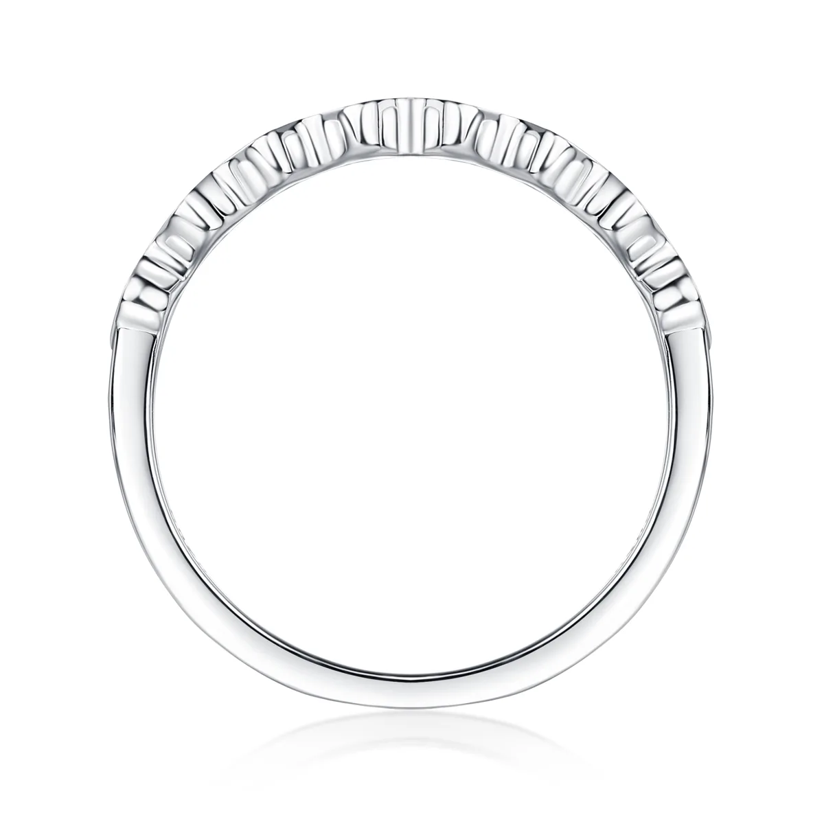 R13062 S925 Silver 18K White Gold Proposal Ring Women's Ring Moissanite Melee 0.08CT