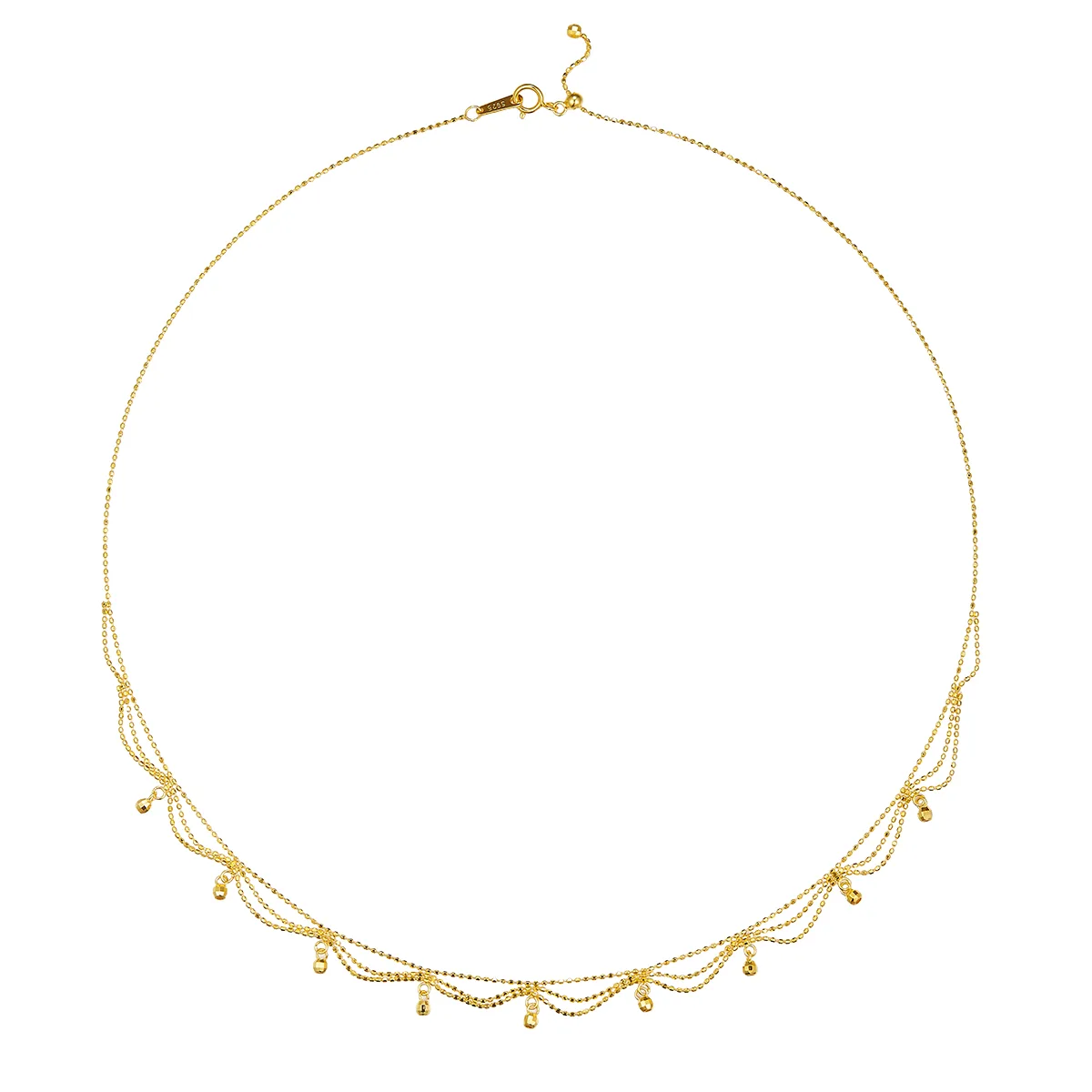 K002 S925 Silver 18K Gold Large Woven Lace Necklace