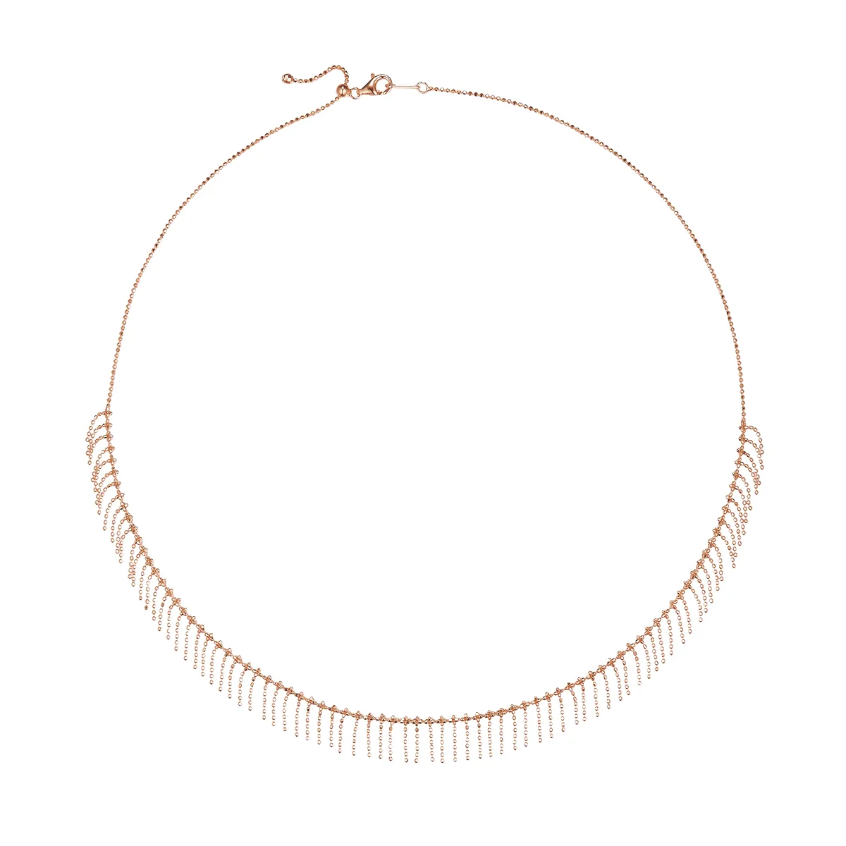 K009 S925 Silver 18K Gold Large Woven Tassel Necklace