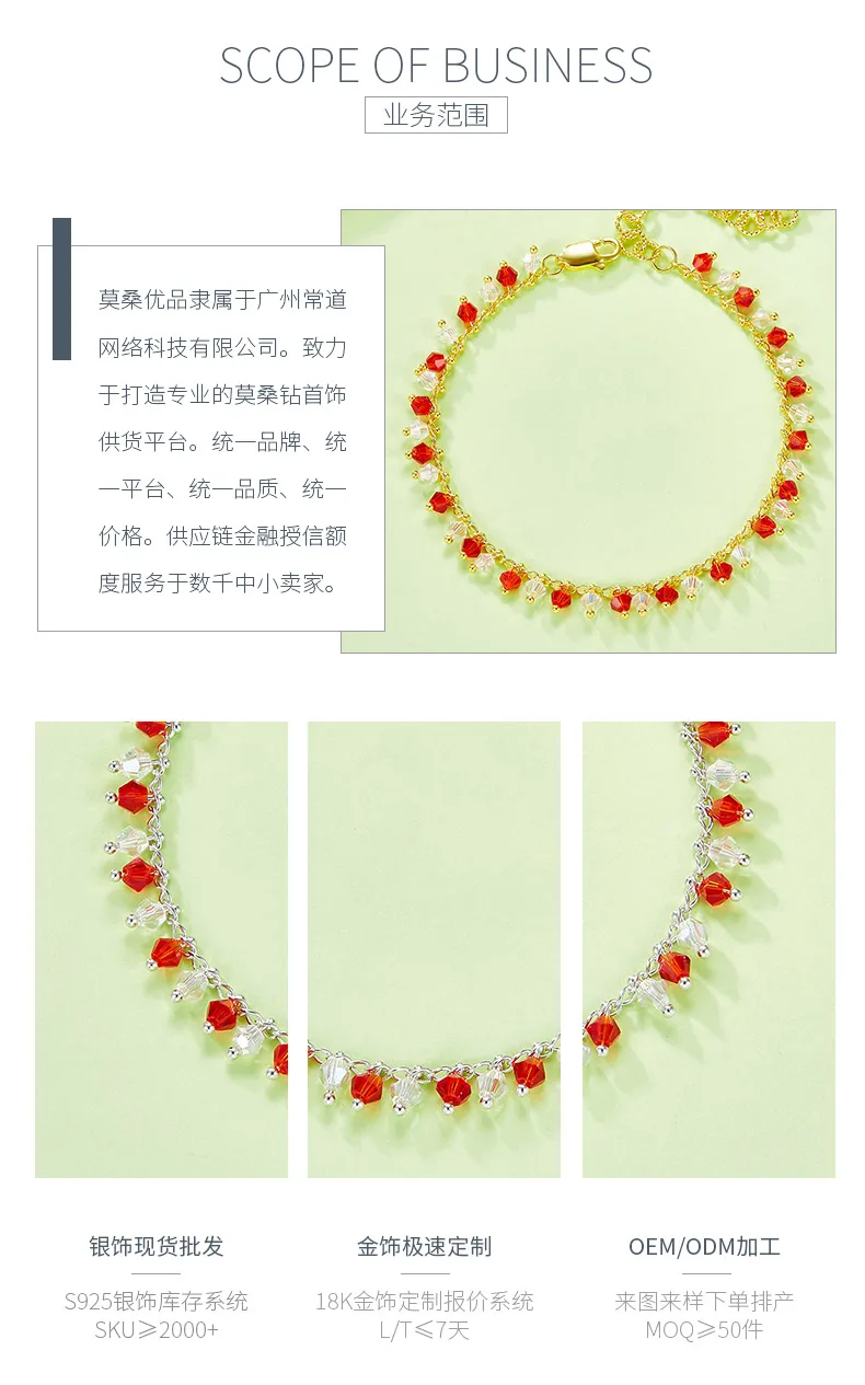 B023 S925 Silver 18K Gold Spirit White Synthetic Bracelet detail 3