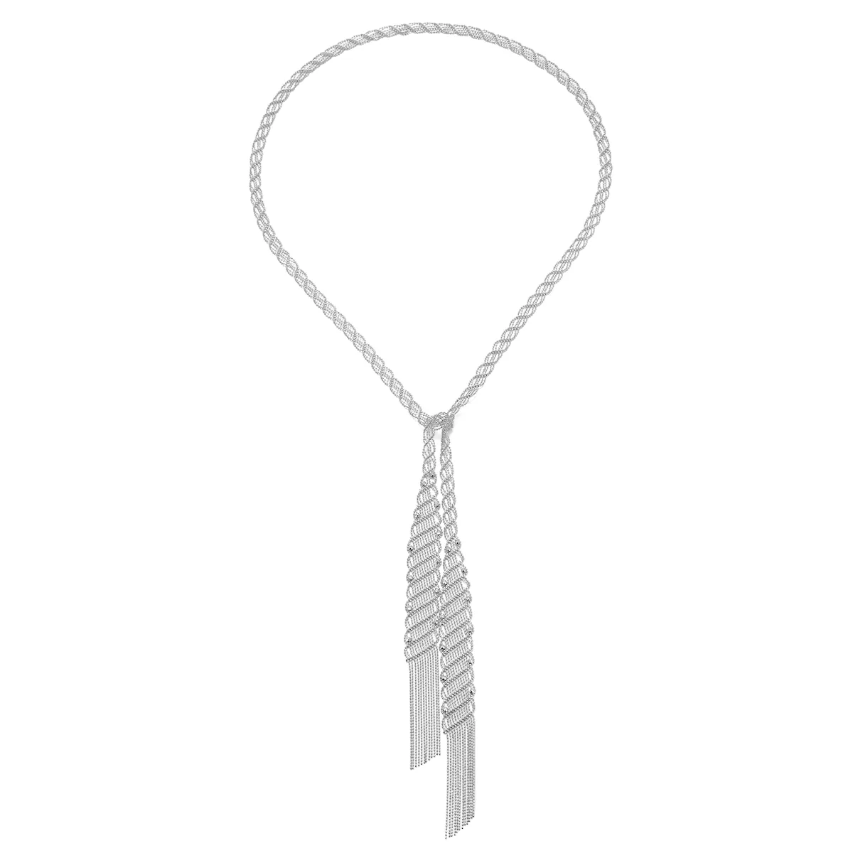 N003 S925 Silver 18K Gold Large Lace Craft Necklace