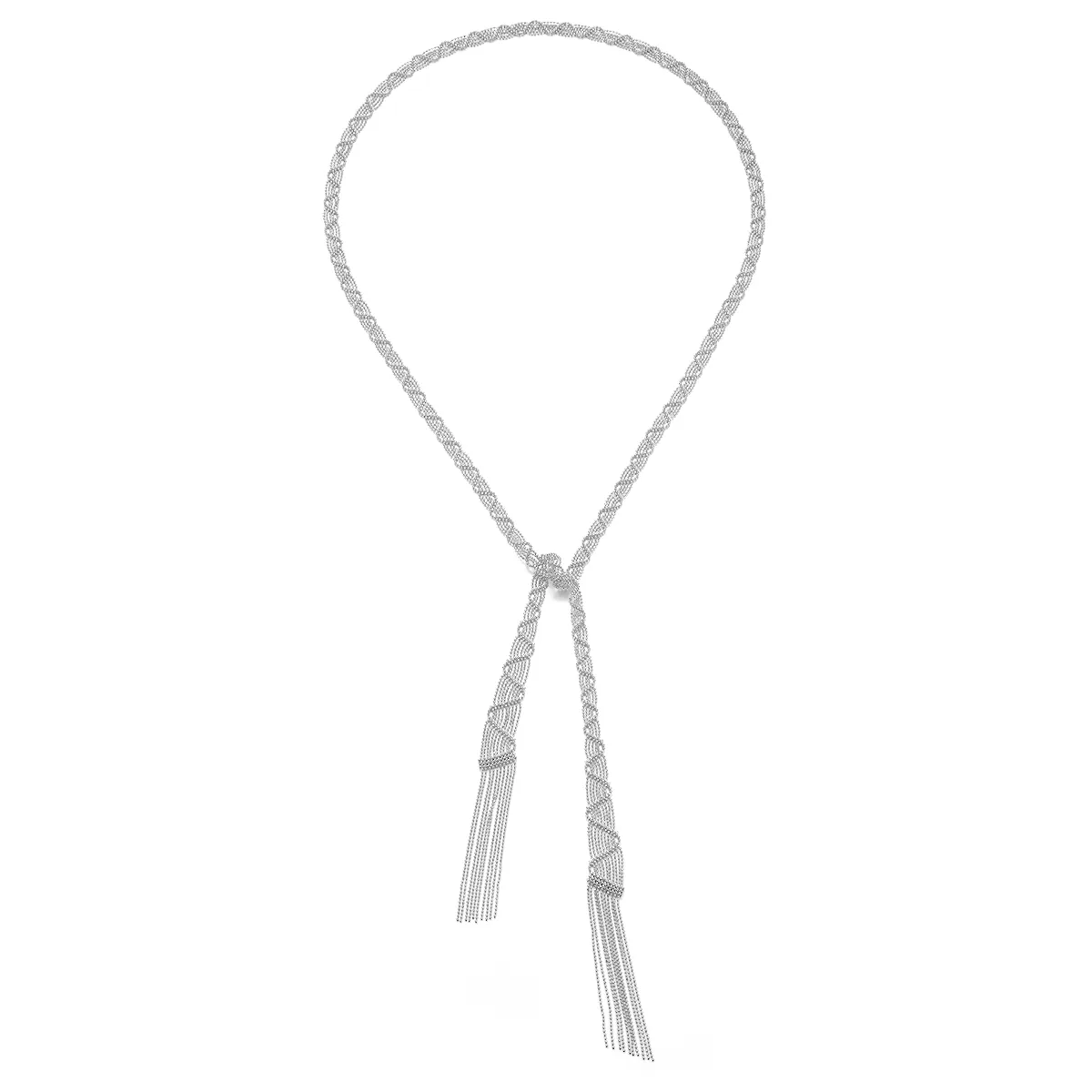 N004 S925 Silver 18K Gold Large Lace Craft Necklace