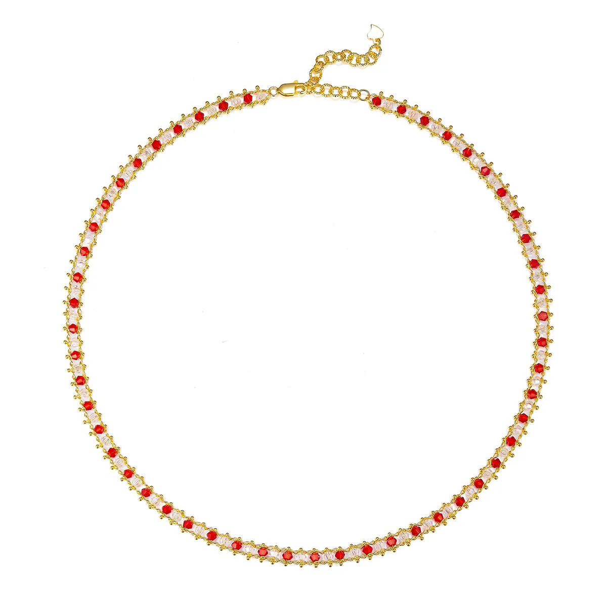 K028/29/26 S925 Silver 18K Synthetic Large Woven Necklace
