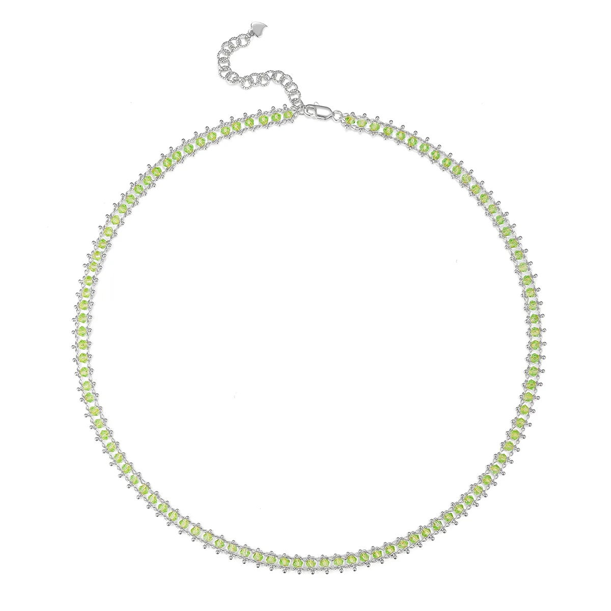 K028/29/26 S925 Silver 18K Synthetic Large Woven Necklace