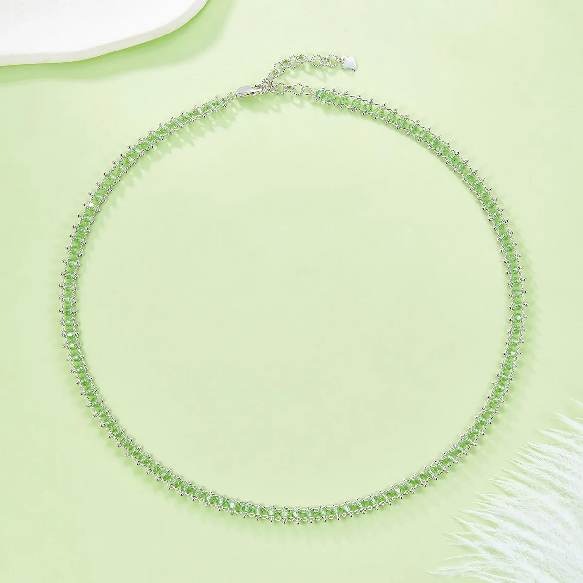 K028/29/26 S925 Silver 18K Synthetic Large Woven Necklace