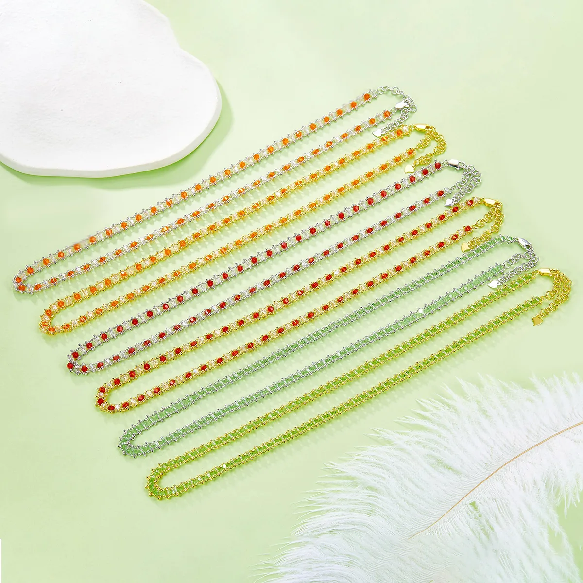 K028/29/26 S925 Silver 18K Synthetic Large Woven Necklace