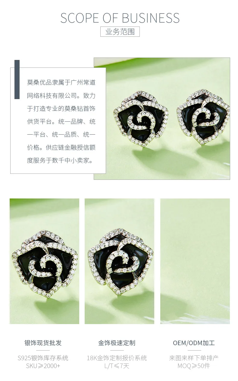 E250428058 S925 Silver 18K White Gold Moissanite Craft Earrings 0.45ct detail 3