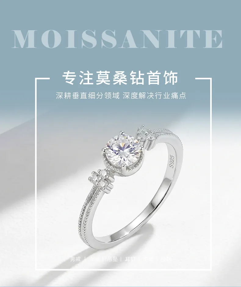 FX39379 S925 Silver 18K Gold Oval Moissanite Light Luxury Proposal Ring Women