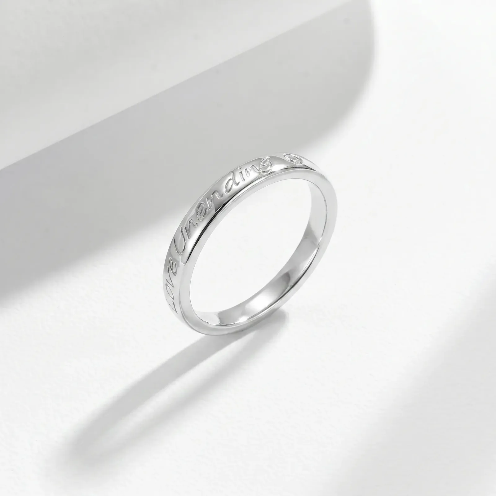 FX39298 S925 Silver 18K Gold love unending Moissanite Couple Bands 0.035ct