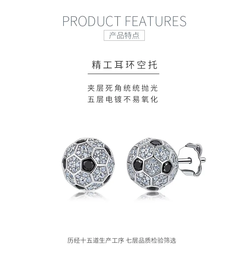 SE0854701 S925 Silver 18K Gold Moissanite Earrings 1.2ct detail 5