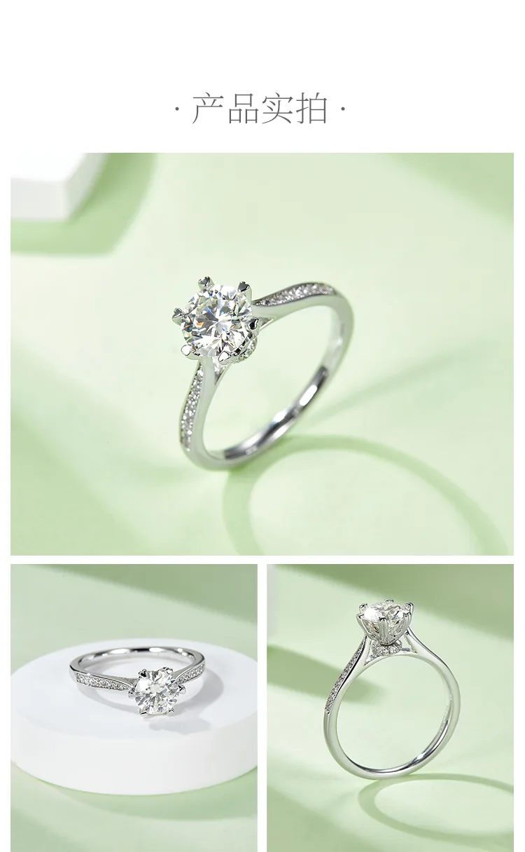 Straight-Band Micro-Pavé Fortune Turns White-Gold-Plated Silver Lab-Grown Diamon