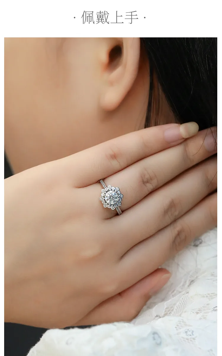 S925 White-Gold-Plated Silver Lab-Grown Diamond Wedding Band Women